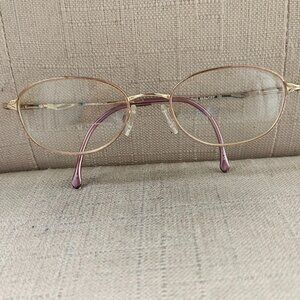 Vintage Marchon Women Glasses Frame Gold Electro Plated Tres Jolie Peach Melba